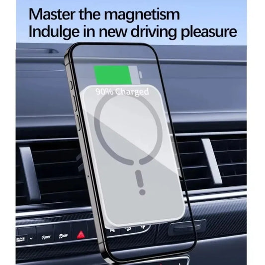 Magnetic Car Air Vent GPS Phone Holder Stand Wireless Charger For Magsafe iPhone 17 16 15 14 13 12 Pro Max Cellphone Bracket