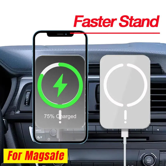 Magnetic Car Air Vent GPS Phone Holder Stand Wireless Charger For Magsafe iPhone 17 16 15 14 13 12 Pro Max Cellphone Bracket