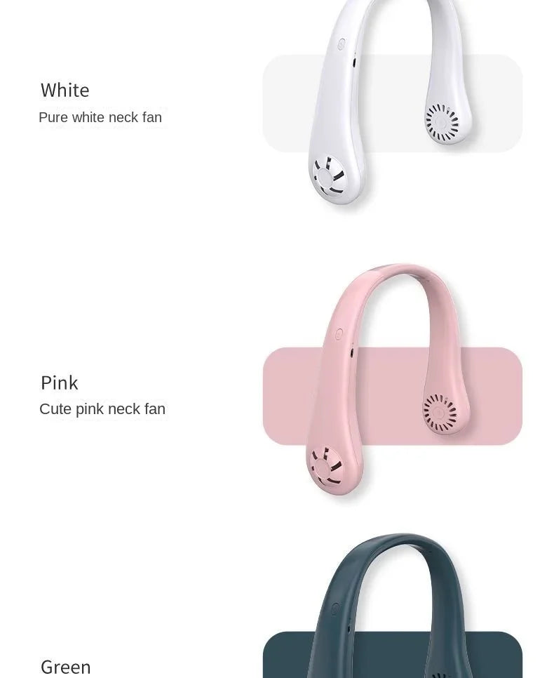 Portable Bladeless Neck Fan | 3-Speed Rechargeable Air Cooler