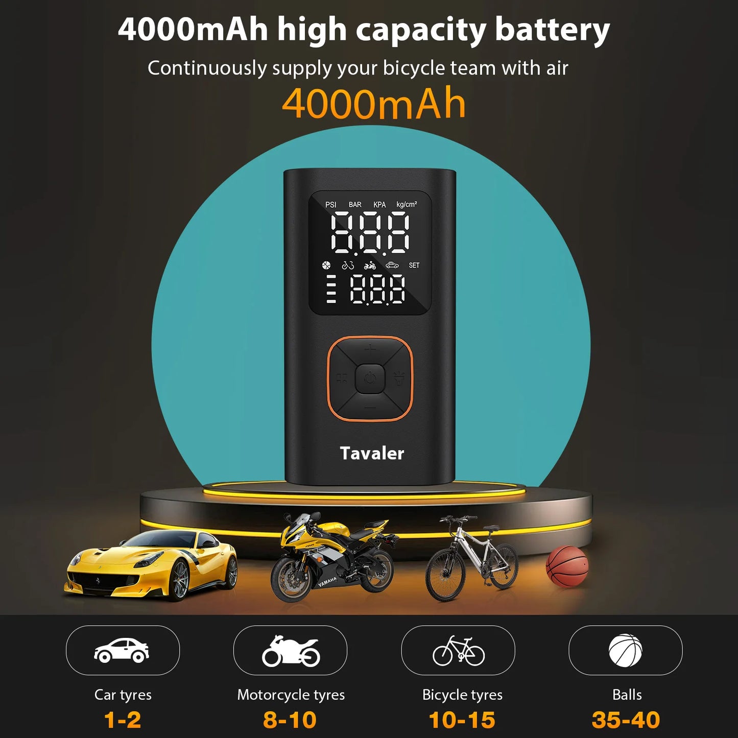 Wireless Air Pump 150psi Portable Electric Tire Inflator For Car Bicycle Motorcycle Air Compressor Injector Bike Accessories