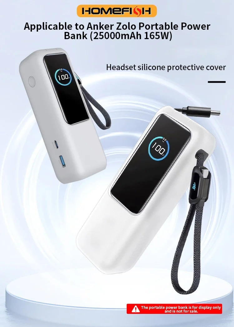 Suitable for Anker Zolo portable power bank (25000mAh 165W) - all-round silicone protective cover